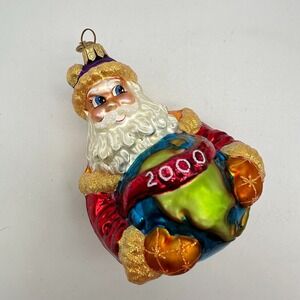 2000 Christopher Radko World Wide Santa 4" Ornament